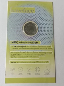 Saveface NBV Coin an EMF Bloqueo Moneda Calcomanía Antirradiación Nuevo Sellado Envío Gratis - Imagen 1 de 6