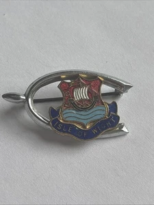 Isle Of White Wishbone Metal Badge. - Picture 1 of 2