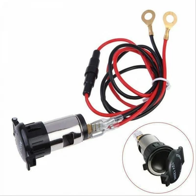 12V USB Car Cigarette Lighter Socket Power Charger Adapter Outlet Cable Fuse UK - Image 1 of 4