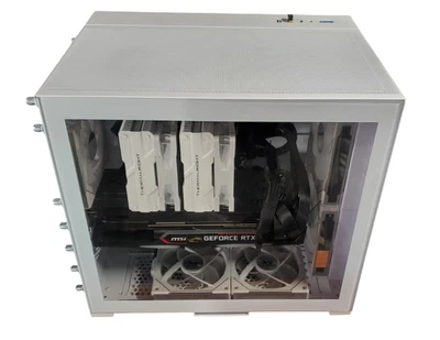 PREBUILT Lian Li O11 Air Mini White i9-9900KF MSI GEFORCE GTX 2080TI 32GB RAM - Image 1 of 4