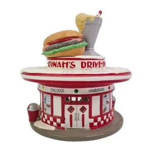 🚨 Department 56 Snow Village "Dinah's Drive In" 5447-0 Fastfood Building Vntg - Picture 1 of 8