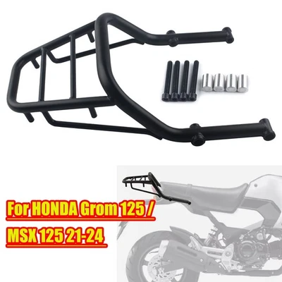 Portaequipajes trasero con anillo de asiento para Honda MSX125 Grom 125 2021-2024 negro Foto 1 de 4