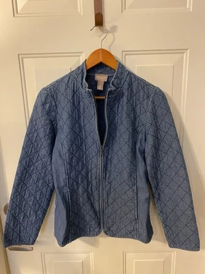 Chaqueta acolchada de mezclilla para mujer Chico cambray 100 % algodón con cremallera talla 1 (mediana) Foto 1 de 4