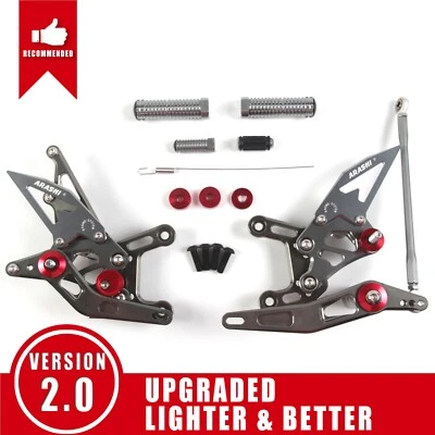 Reposapiés de carreras Arashi 2.0 gris para Yamaha YZF R1 2009-2014 Foto 1 de 4