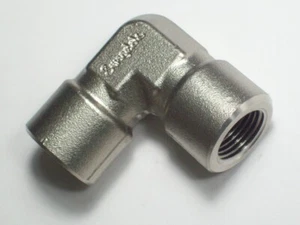 1 - Swagelok Stainless Steel Elbow Connector Fitting, 3/8" Female NPT,  SS-6-E - Picture 1 of 3