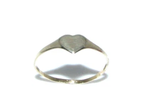 Ladies /Children's Heart Shaped Signet Ring UK Size J - Picture 1 of 7