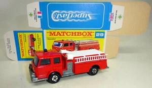 Matchbox Superfast Nr. 29A Camión de Bomberos "Denver" Rojo en Caja R"G" Sin Plegar - Imagen 1 de 10
