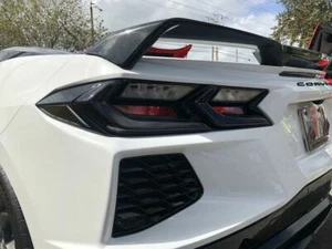 4-Piece Molded Partial Rear Tail Light Smoked Covers For 2020+ C8 Corvette - Picture 1 of 16