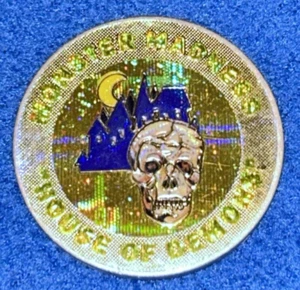 Monster Madness House of Demons Slamming Caps Pogs Teschio e Casa Infestata - Foto 1 di 11