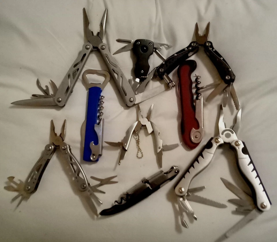 6 Piece Multi-Tool Bulk Lot, Winchester Sheffield Kobalt Schrade, functional - Image 1 of 4
