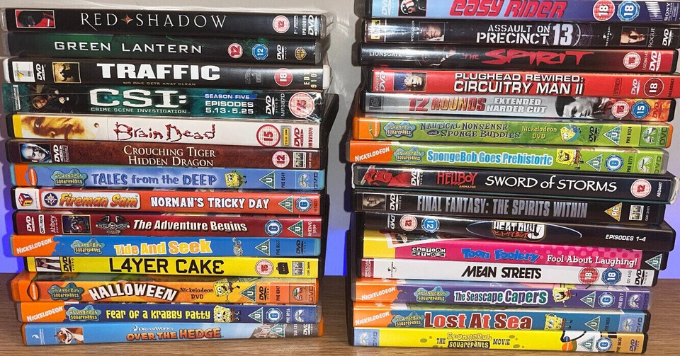 DVD Blu-Ray box sets new used job lot variouse action horror kids scifi romance - Image 1 of 1