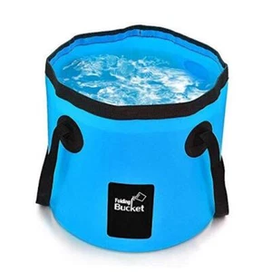 Collapsible Bucket Camping Water Storage Container 20 L (5 Gallon) 20L Blue - Picture 1 of 7