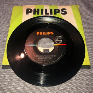 Esther Ofarim Three Unspoken Words 7" Vinyl 45 RPM Philips Records 40281 1965 - Picture 1 of 2
