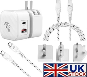 Mural Alimentation Chargeur Adaptateur 45W Rapide Pd Prise Pour Pixels 9/9 Pro - Photo 1 sur 29