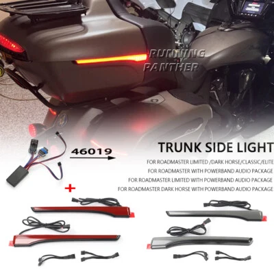 Para INDIAN Roadmaster Limited Caballo Oscuro LED Tour Baúl Luz Lateral Decorativa Foto 1 de 4