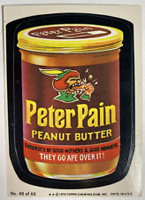 Wacky Pack Card Peter Pain Peanut Butter Vintage Topps They Go Ape Over it