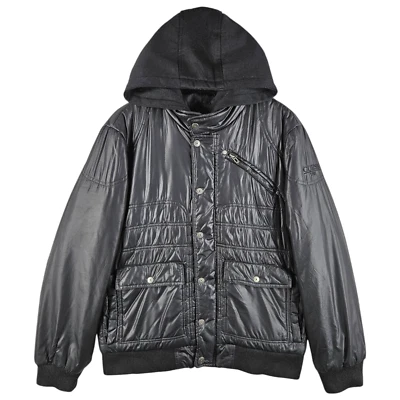 Guess Mens Black Hooded Winter Jacket Size Large L - Image 1 of 4