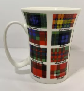 Leonardo Collection Tartan Plaid Identification Mug - Picture 1 of 12