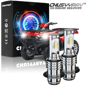 For Kawasaki Bayou 220 250 300 400 KLF220A 2x White LED Headlight Bulbs H6 P15D - Picture 1 of 15