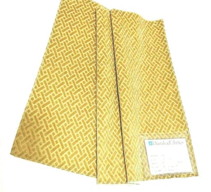 Duralee Geometric Velvet Upholstery Fabric  Gold Beige 17 x 26" NWT - Picture 1 of 13