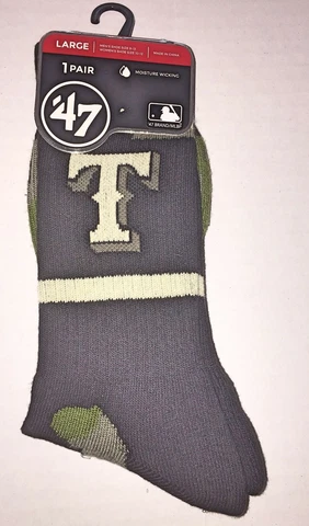 MLB Texas Rangers Large Socks New Mens 9-13 Womens 10-12 Cover