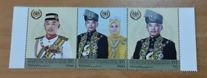 Malaysia 2019 King YDP Agong Sultan Pahang 3v setenant stamp MNH new unused - Picture 1 of 5