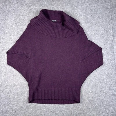Eileen Fisher Sweater Womens Medium Purple Dolman Batwing Turtle Neck - Image 1 of 4