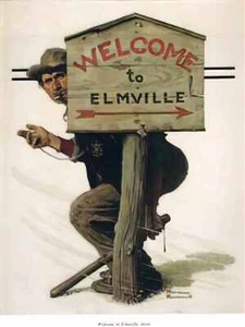 Norman Rockwell photo A4 trap in elmville - Picture 1 of 1