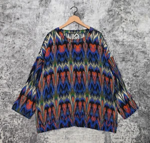 Missoni Top 42 / Small Womens Chevron Silk Oversize Dolman Tunic Blouse - Picture 1 of 8