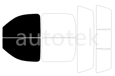 Tinte de ventanas precortado para GMC Sierra 3500 doble cabina 2007-2014 (puertas delanteras) Foto 1 de 4