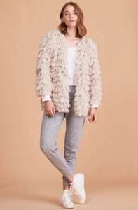 $198 LOU & GREY *SOLD OUT* FROM NORDSTROM CREAM PUFF TEDDY SWEATER JACKET XXS - Picture 1 of 10