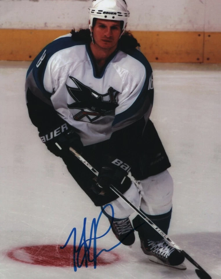 Foto firmada por Mike Ricci 8x10 SAN JOSE SHARKS ¡Autógrafo auténtico de la NHL!! Foto 1 de 1