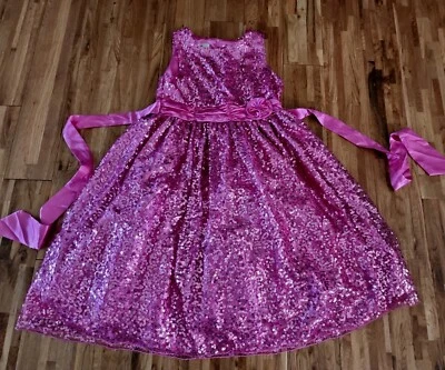 American Princess talla 14 Vestido Formal Lentejuelas Brillantes Boda de Pascua Foto 1 de 4