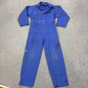 Dickies Coveralls Age 6/7 26x21 Regular Blue Overalls Boiler Suit Work Wear Kids - Picture 1 of 14