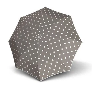 Knirps T.200 Medium Duomatic Paraguas Accesorio Dot Art Taupe Beige Nuevo - Imagen 1 de 2