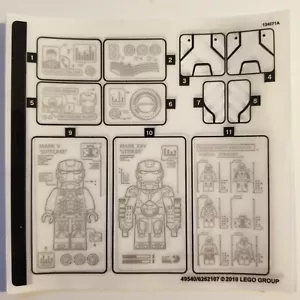 NUOVO LEGO | Foglio adesivo per set 76125 (49540/6262107) Iron Man Hall of Armor - Foto 1 di 1