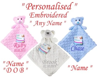 FIRST STEPS Manta de seguridad edredón personalizado para bebé oso de peluche bebé regalo bebés bebés