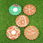  6 Pcs Tea Coaster Non- Woven Fabric Round Mat Christmas Drink Coasters Pad