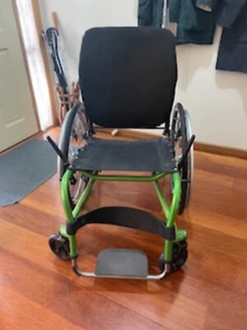 AidaCare Lightweight Push Wheelchair - 24 Inch (Green Colour) - Picture 1 of 4