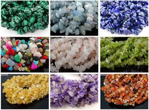 Natural Gemstone 5-8mm Chip Beads 35'' Lapis Hematite Turquoise Malachite Coral - Picture 1 of 217