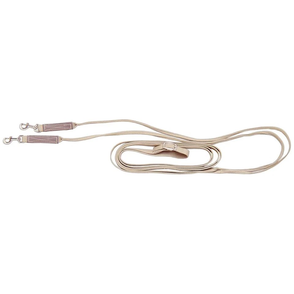 JT INTERNATIONAL New! Tough-1 WEB DRIVING REINS w/ Cotton webbing Rolled ends Sure grip