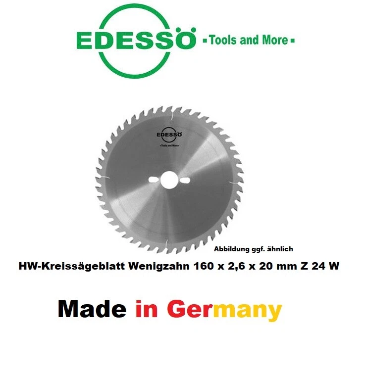 Edessö Profi HM-Kreissägeblatt Sägeblatt 160 x 2,6 x 20 mm Z24 W # 15016020 - Bild 1 von 1