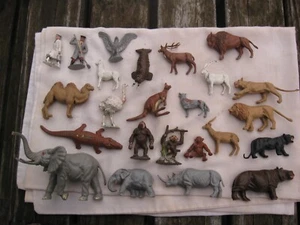 24 Vintage 1960 Timpo England Kunststoff Zoo Tier & Tierpfleger Figuren - Bild 1 von 21
