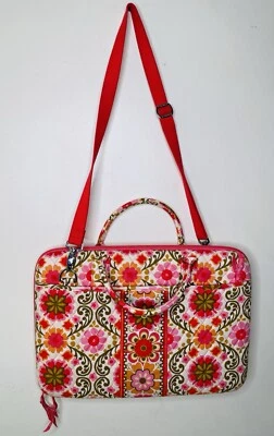 Vera Bradley Hard Shell Laptop Computer Case Bag Folkloric Retired Strap VTG - Image 1 of 4