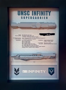 Halo UNSC Infinity Display Shadow Box, 5.75" x 7.75", Supercarrier, Fan Made - Picture 1 of 4