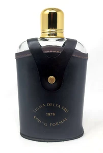 Sigma Delta Tau Schwesternschaft Leder gebunden Flachmann Vintage 1979 Frühling formell - Bild 1 von 4