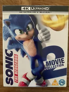 Sonic the Hedgehog 4K UHD Ultra HD + Blu-ray 2-Movie Steelbook Collection Boxset - Picture 1 of 4
