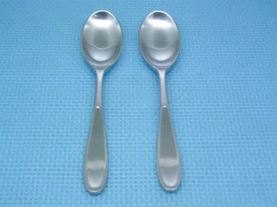 Retroneu CONTOUR TIVOLI Set of 2 Soup Spoons 7 58" Stainless 18/10 Flatware - Image 1 of 4