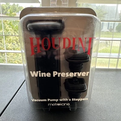 ¡Bomba de vacío Houdini Wine Conserver con 2 tapones! ¡NUEVO, nunca abierto! Foto 1 de 3