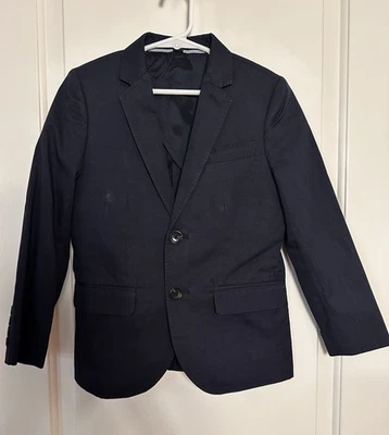 NOVO com etiquetas Crewcuts Meninos Azul Marinho Ludlow Jaqueta Blazer de Algodão, TAM 7, US$ 168 - Imagem 1 de 4